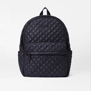 MZ Wallace Quilted City Backpack Black Lightweight